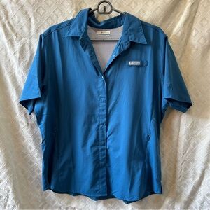 Columbia Short Sleeve Omni-Shade UV Women’s XL Royal Blue